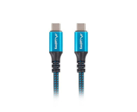 LANBERG Kabel USB-C M/M USB4 1.2m 100W 8K 60HZ czarno-niebieski CA-CMCM-45CU-0012-BK - 1086475 - zdjęcie 3